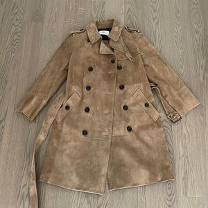 New Coach suede trench coat size small
